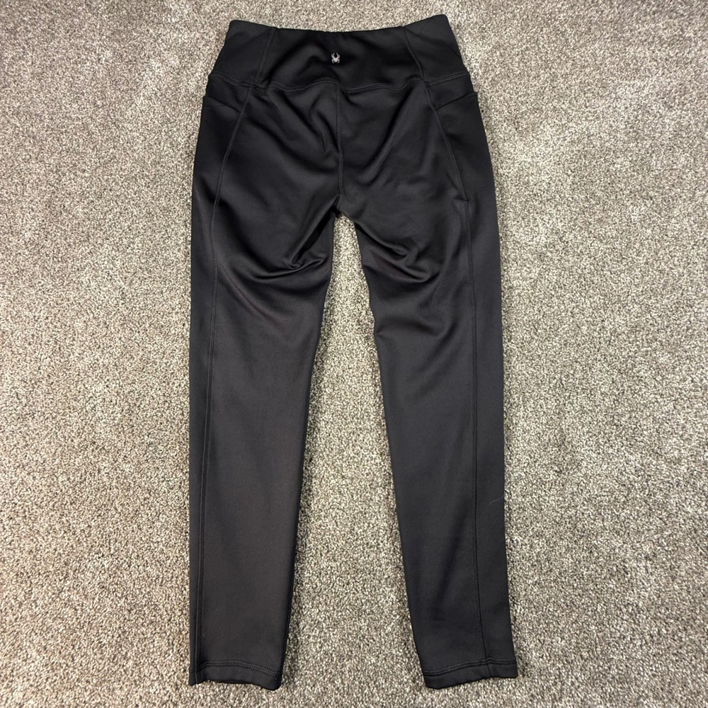 2 Pair Spyder Active Womens Black Leggings Pants Large Flare Bootcut and Skinny - Picture 10 of 13